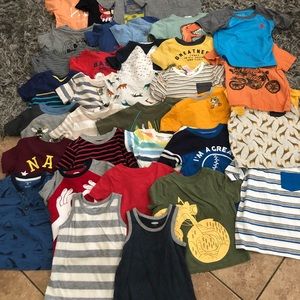 Lot of 73 pieces of boys 2t/24mo clothes